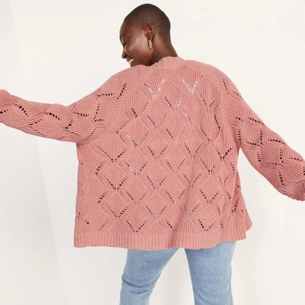 Pink Diamond Knit Cardigan